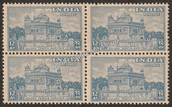 INDIA Golden Temple (Amritsar) 1st Series (12a) Definitive Block of 4 MNH