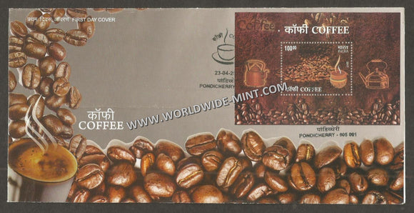 2017 INDIA Coffee Miniature Sheet FDC