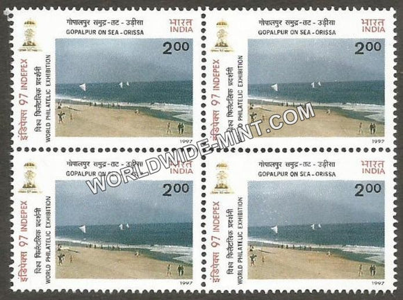 1997 Beaches of India-INDEPEX '97-Gopalpur on Sea - Orissa Block of 4 MNH