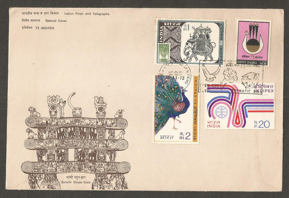 INDIPEX 1973 - Thematic Day Special Cover #DL157
