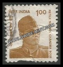 INDIA Netaji Subhas Chandra Bose 8th Series(1 00) Definitive Used Stamp