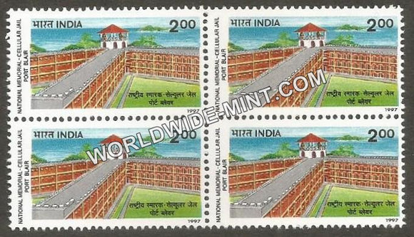 1997 Cellular Jail, Port Blair Block of 4 MNH