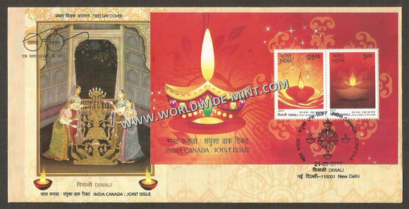 2017 INDIA India - Canada : Joint Issue Miniature Sheet FDC