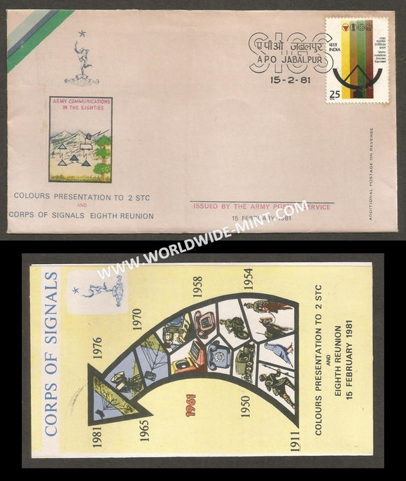 1981 India CORPS OF SIGNALS 8TH REUNION APS Cover (15.02.1981)