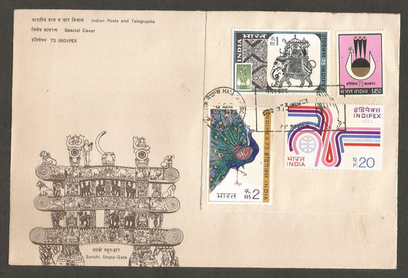 INDIPEX 1973 - Au Revoir   Special Cover #DL163