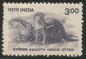 INDIA Smooth Indian Otter 9th Series(3 00 ) Definitive MNH