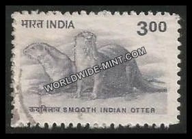 INDIA Smooth Indian Otter 9th Series(3 00 ) Definitive Used Stamp