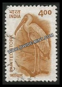 INDIA Painted Stork 9th Series(4 00 ) Definitive Used Stamp