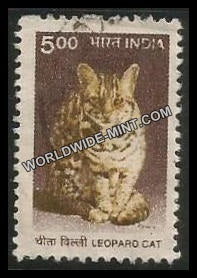 INDIA Leopard Cat 9th Series(5 00 ) Definitive Used Stamp