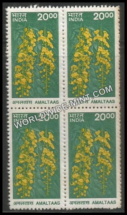 INDIA Amaltas 9th Series (20 00 ) Definitive Block of 4 MNH