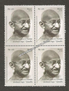 2019 Brazil Gandhi Block of 4