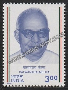 2000 Socio Political Personalites-Balwantrai Mehta MNH