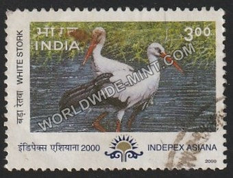 2000 Migratory Birds Indepex Asiana -White Stork Used Stamp