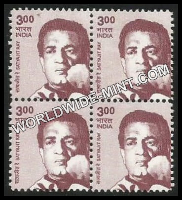 INDIA Satyajit Ray 10th Series (3 00 ) Definitive Block of 4 MNH