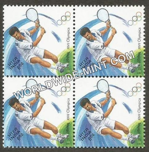 2000 XXVII Olympics-Tennis Block of 4 MNH