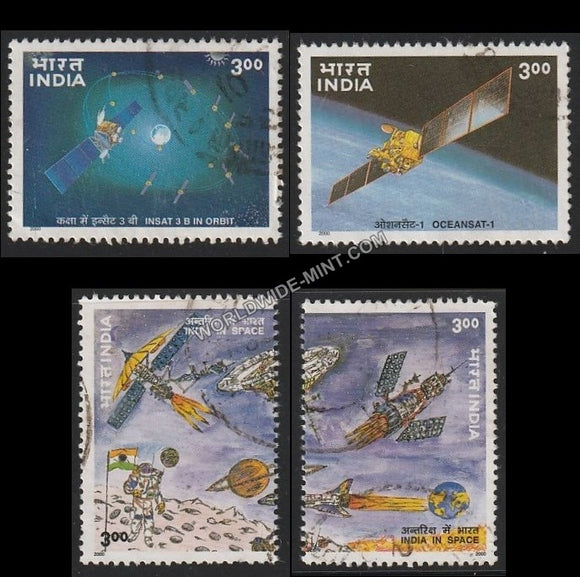 2000 India's Space Programme-Set of 4 Used Stamp