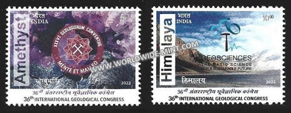 2022 India 36th INTERNATIONAL GEOLOGICAL CONGRESS - Set of 2MNH