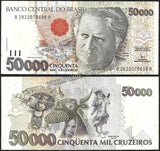 BRAZIL 1991-1993 - 50000 CRUZEIROS UNC CURRENCY NOTE #CN181
