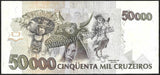 BRAZIL 1991-1993 - 50000 CRUZEIROS UNC CURRENCY NOTE #CN181