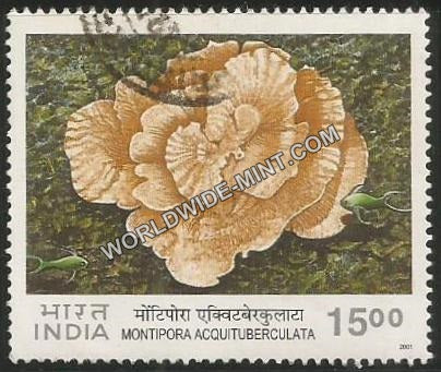 2001 Corals of India-Montipora Acquituberculata Used Stamp