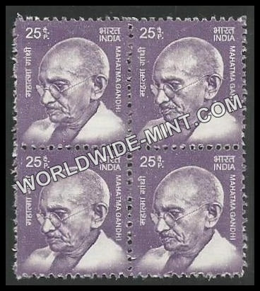 INDIA Mahatma Gandhi 11th Series (25) Definitive Block of 4 MNH