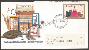 1981 Australia Centenary of Pharmaceutical Education in Australia    FDC #FA188