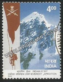 2002 Indian Army Everest Expedition Used Stamp