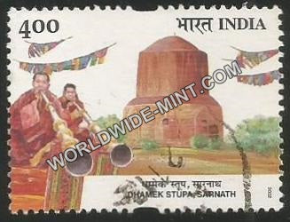 2002 Bauddha Mahotsava-Dhamek Stupa Used Stamp