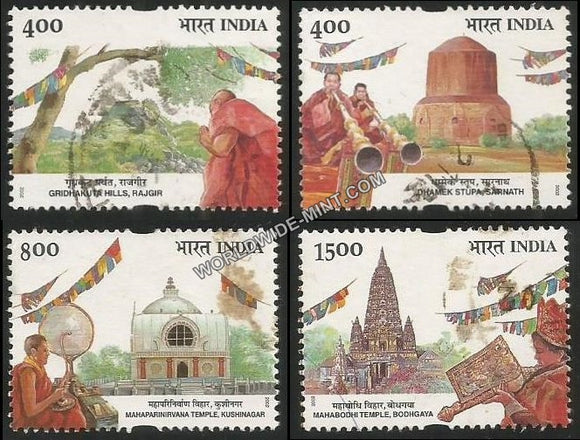 2002 Bauddha Mahotsava-Set of 4 Used Stamp