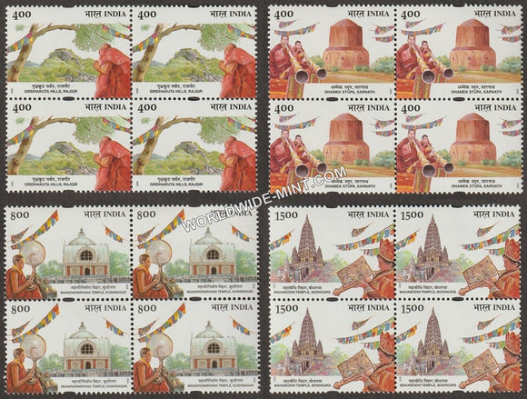 2002 Bauddha Mahotsava-Set of 4 Block of 4 MNH