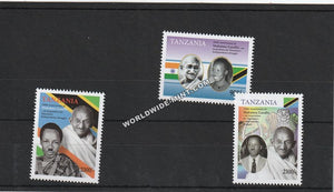2019 Tanzania Gandhi 3v Stamp