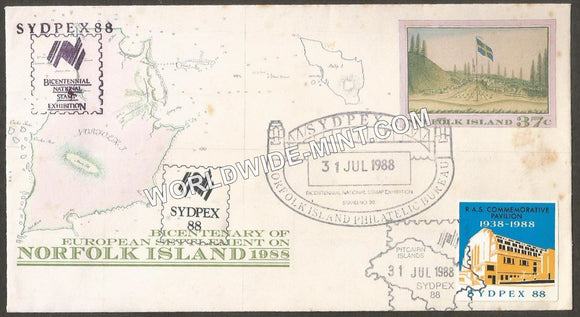 1988 Norfolk Island Bicentenary of European Settlement on Norfolk Island FDC #FA193
