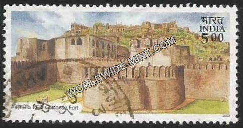 2002 Forts of Andhra Pradesh-Golconda Fort Used Stamp