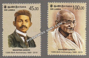 2019 Srilanka Gandhi 2v Stamp