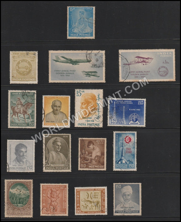 1961 INDIA Complete Year Pack Used