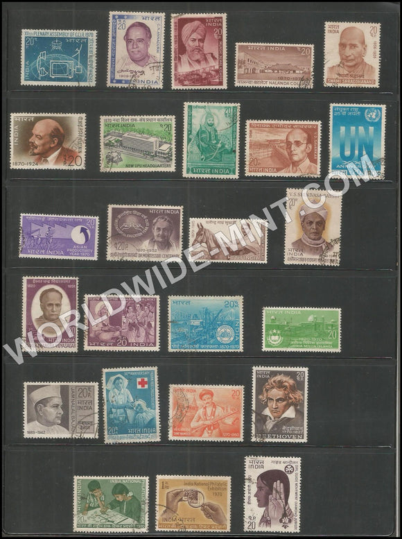 1970 INDIA Complete Year Pack Used