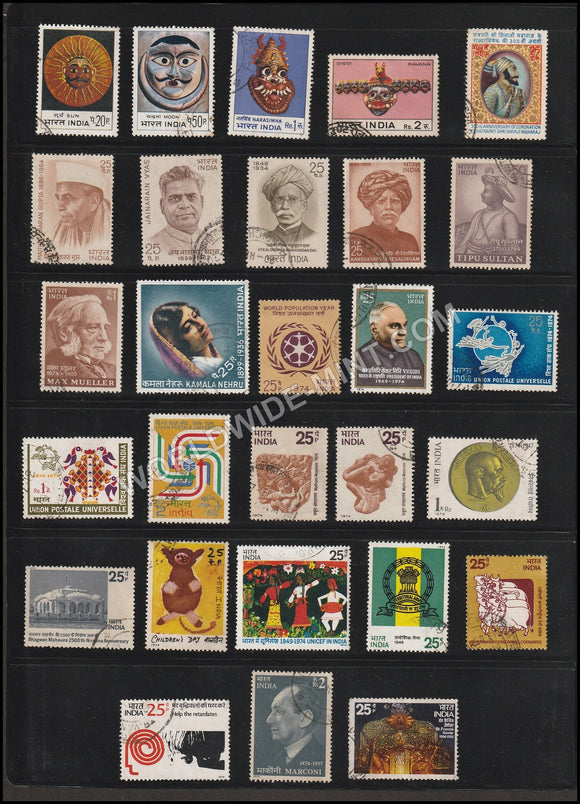 1974 INDIA Complete Year Pack Used