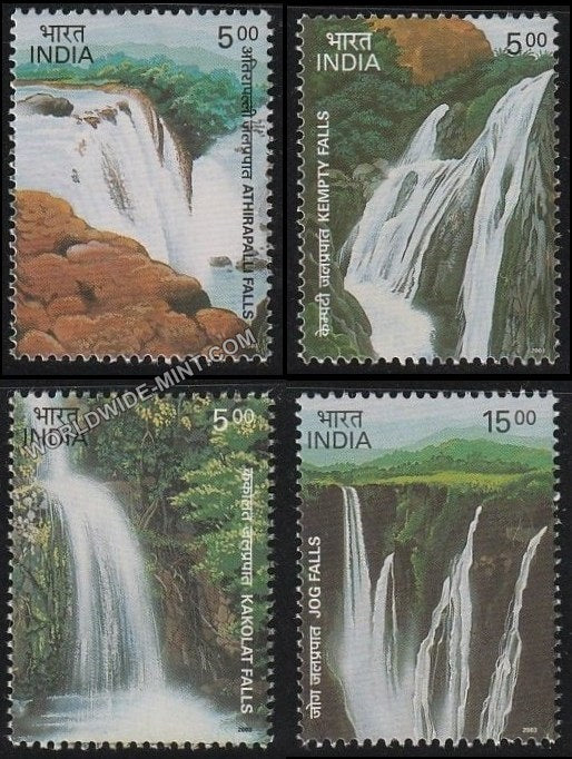 2003 Waterfalls of India-Set of 4 MNH