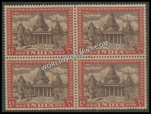INDIA Satrunjaya Temple (Palitana, Gujarat)  1st Series (15r) Definitive Block of 4 MNH