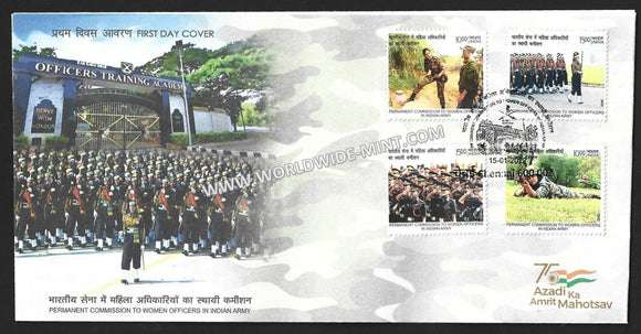 2022 India Permanent Commission To Women Officers In Indian Army - 4v FDC