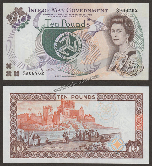 ISLE OF MAN 2007 - 10 POUNDS UNC CURRENCY NOTE