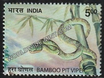 2003 Nature India-Snakes-Bamboo Pit Viper MNH