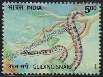 2003 Nature India-Snakes-Gliding Snake MNH