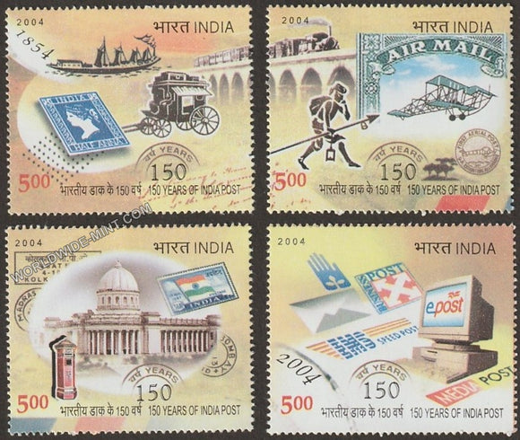 2004 150 Years Of India Post-Set of 4 MNH
