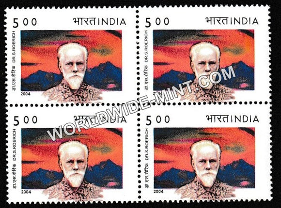 2004 Dr S Roerich Block of 4 MNH