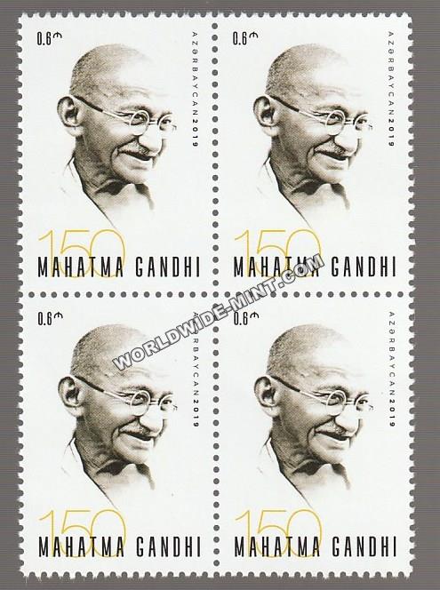 2019 Azerbaijan Gandhi Block of 4