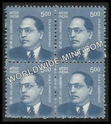 INDIA Dr. B.R.Ambedkar 11th Series (5 00 ) Definitive Block of 4 MNH