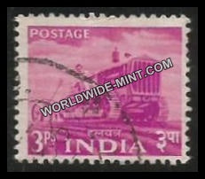 INDIA Tractor  2nd Series(3p) Definitive Used Stamp