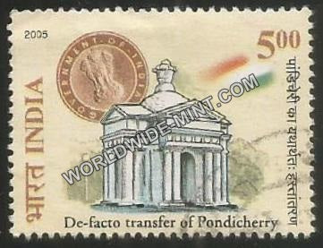 2005 De Facto Transfer of Pondicherry Used Stamp