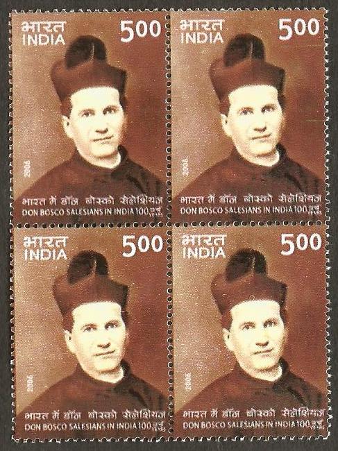2006 Don Bosco Salesians in India 100 Years Block of 4 MNH